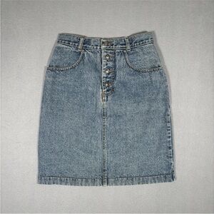 Lawman Group International Jean Skirt Women’s 26 Blue Button Fly Western Denim